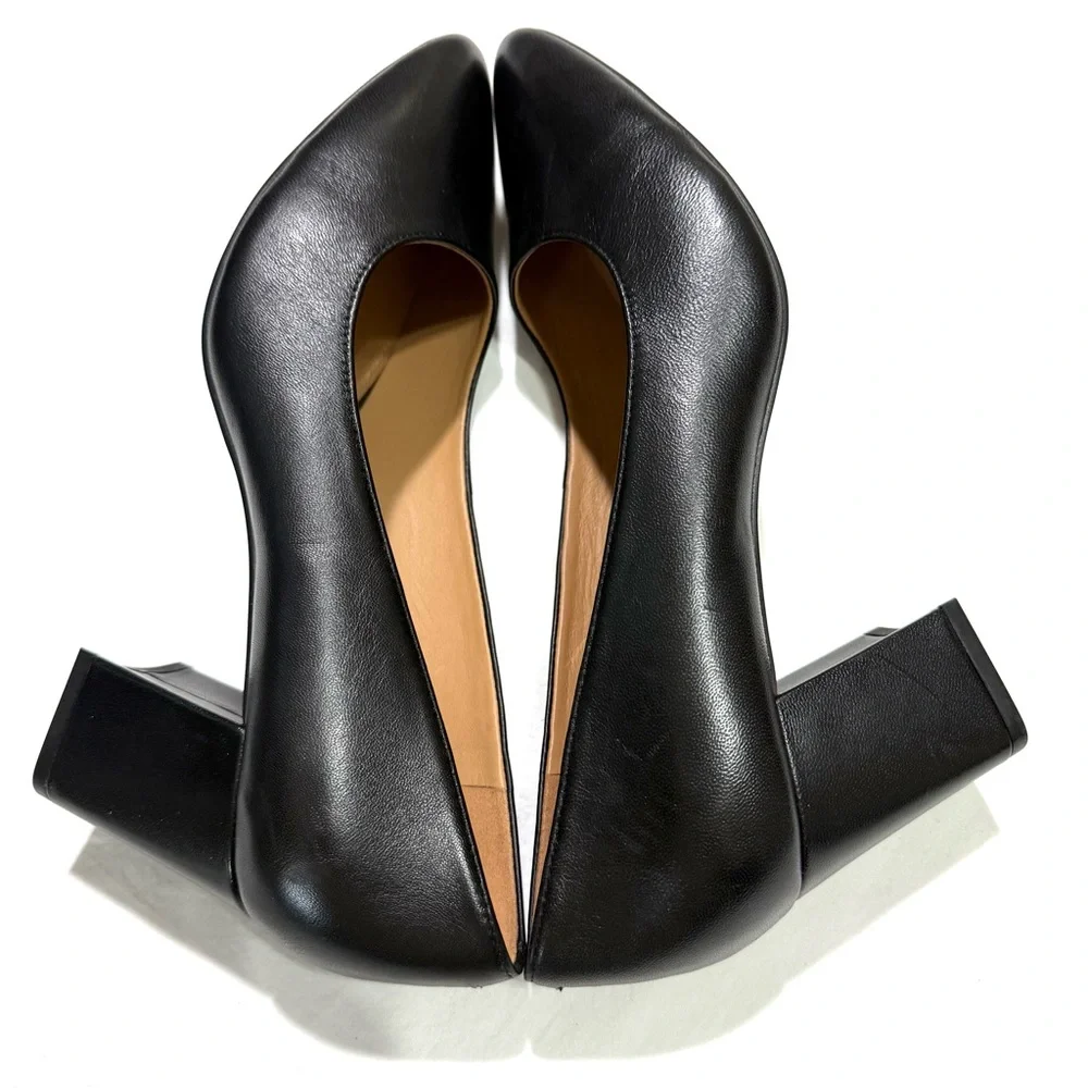Johnston & Murphy Vicki Block Pump Sz 8.5 Leather Office Professional Classic